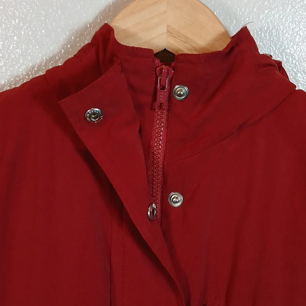 Ralph Lauren Women's Puffy Fleece Lined jacket Packable Hood in red size M/P - Picture 7 of 13